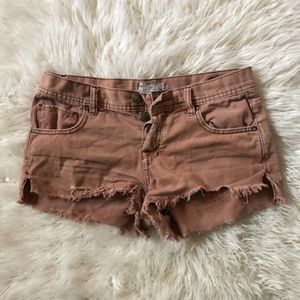 Free People distressed demin cutoffs